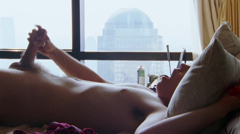 Peeps behind a guy in the shower