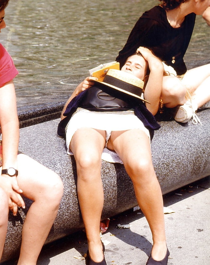 Wife without panties at a party