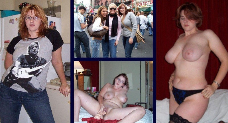 Woman dressed and undressed