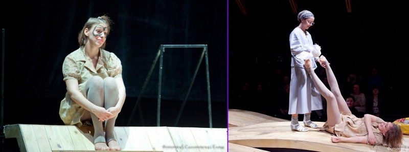 Girl in a hat black white