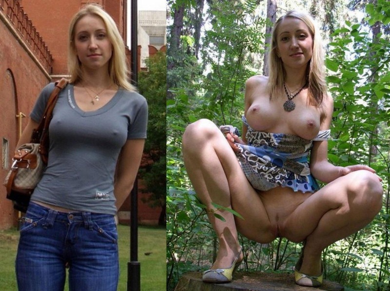 Women without clothes and without panties