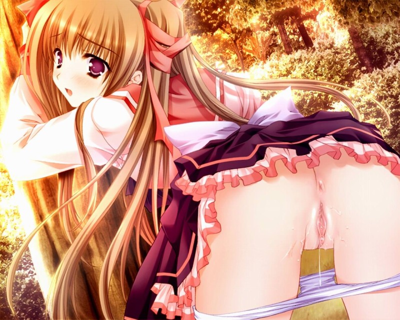 A naked woman leaned over