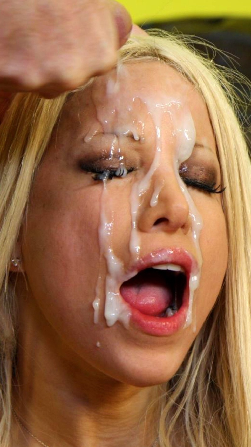 The girl was finished on the face