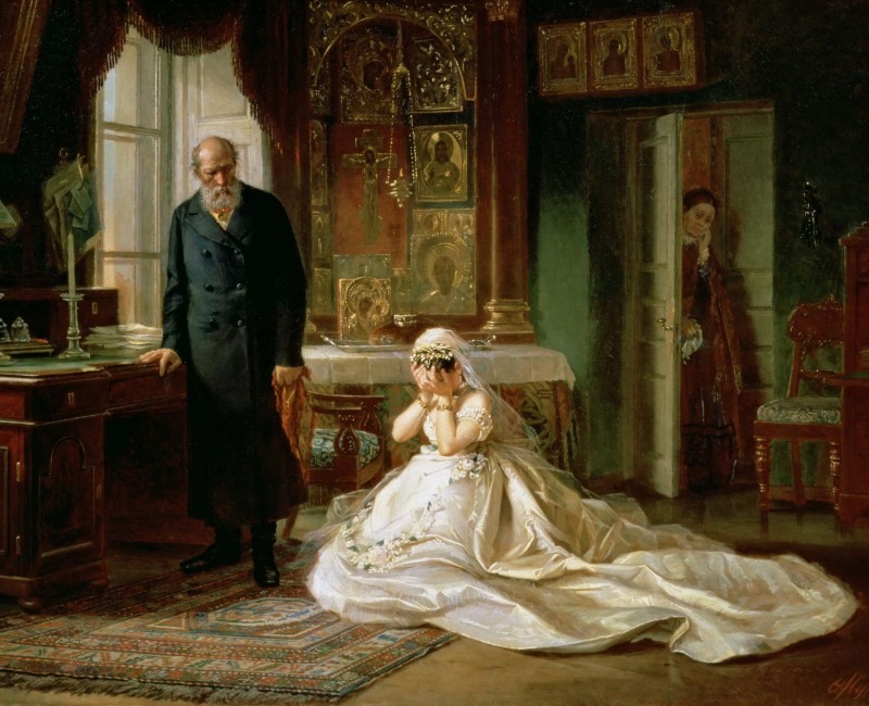 The bride is spinning