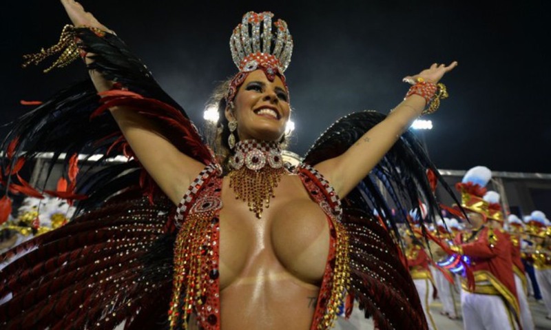 Brazilians on the carnival in Rio de Janeiro Nude