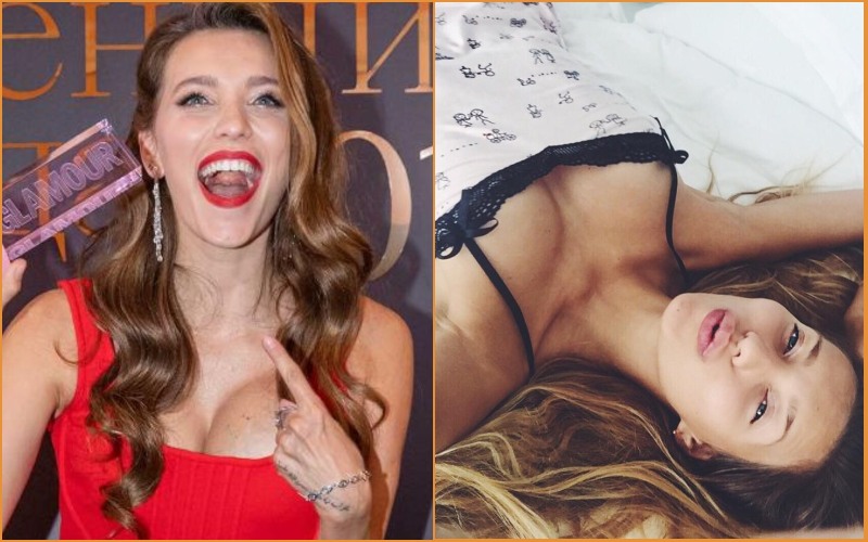 Lesya Nikityuk cowards in an eagle and tails