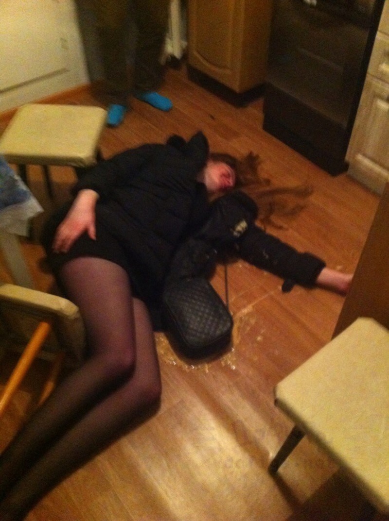 Drunk girls in pantyhose