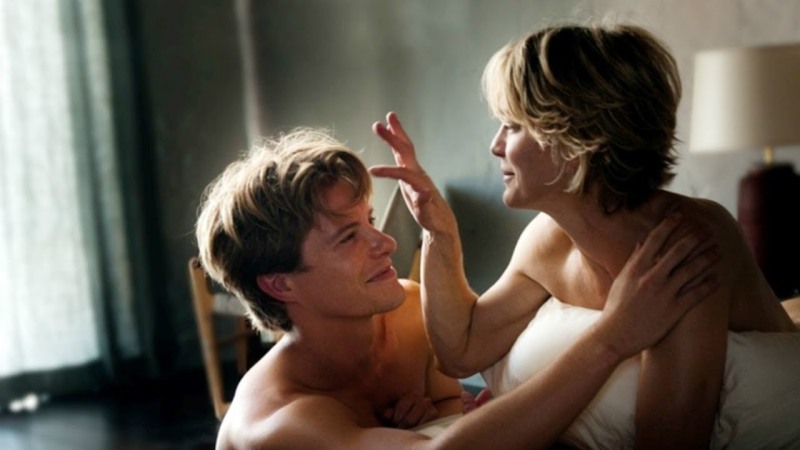 Mother's silhouette with baby