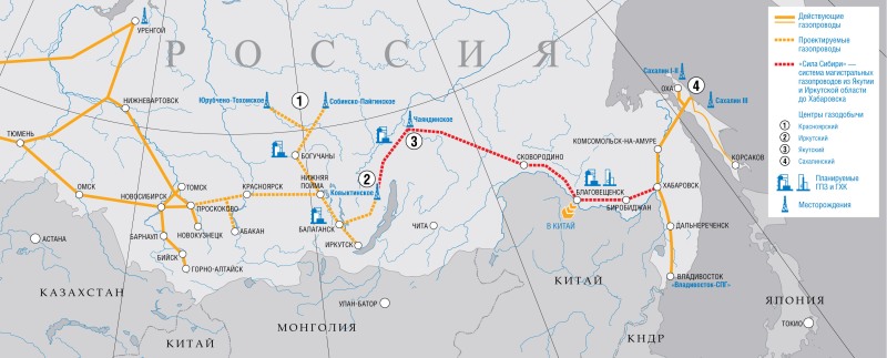 Siberian force of gas pipeline