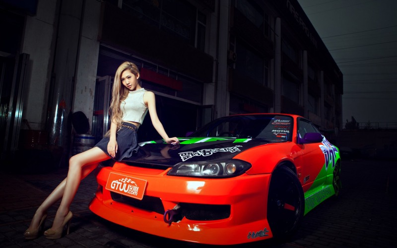 Nissan Silvia S15 and Girls