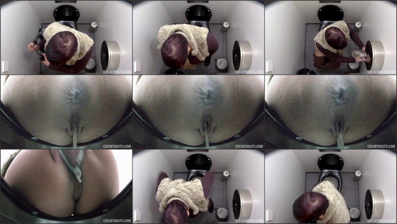 Female pissing in nature