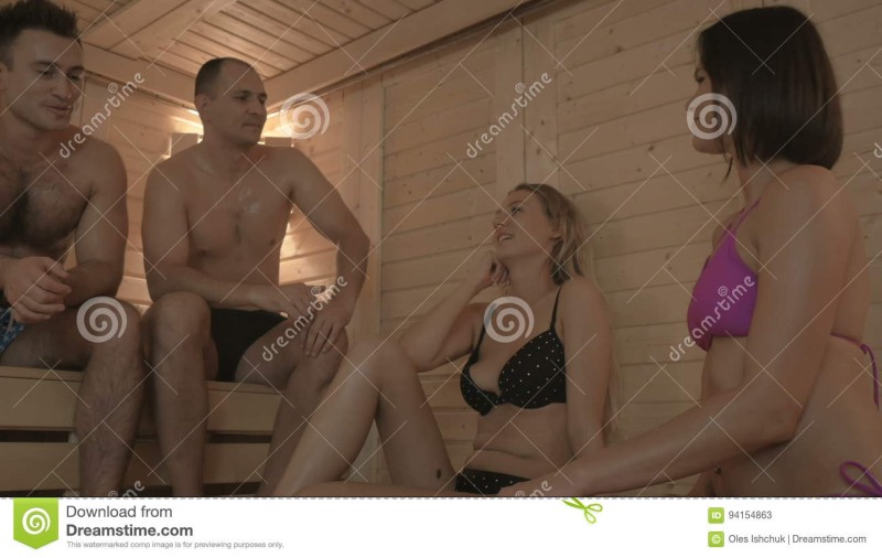 Exchanged wives in the sauna