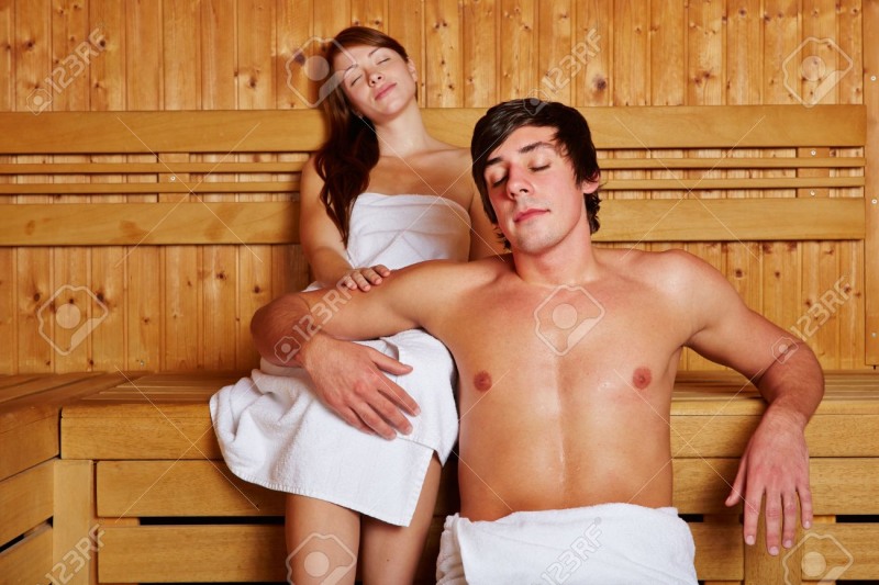 Couples in the sauna