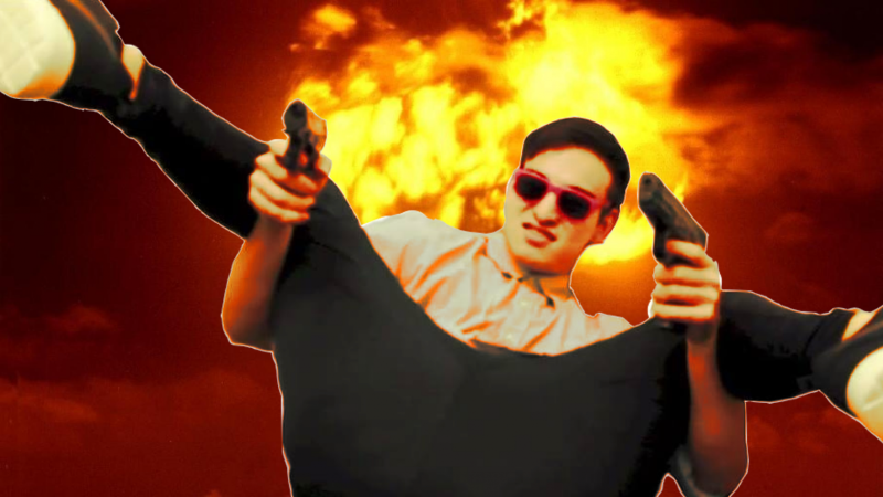Filthy Frank with pistols