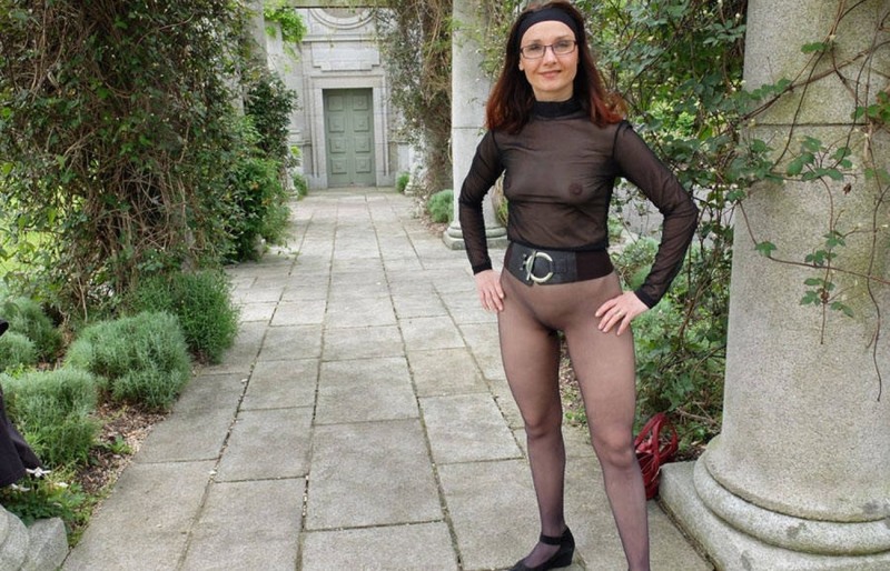 Transparent dress nipples vagina