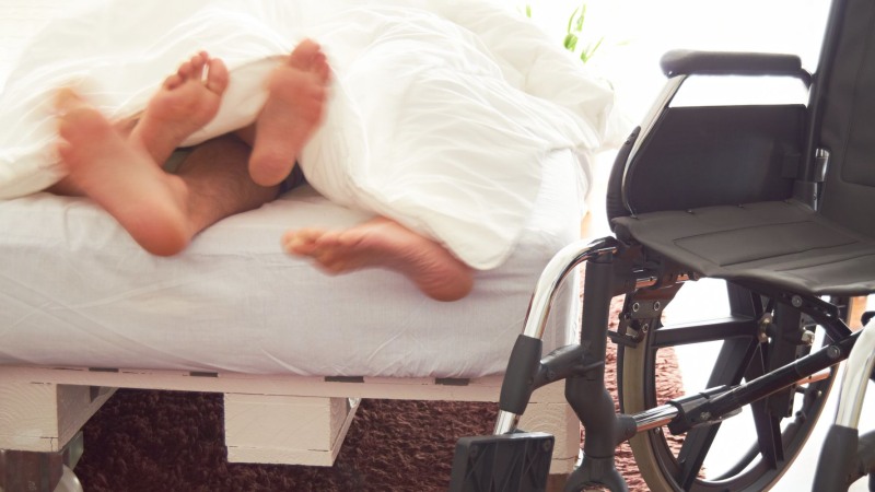 Paralyzed disabled person nude