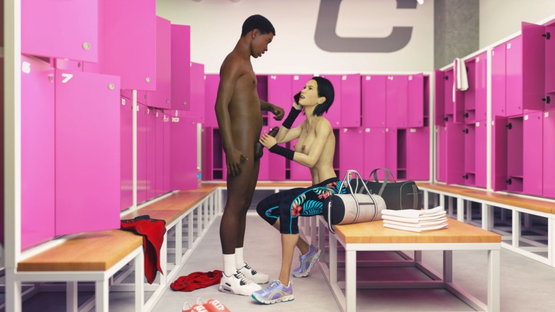 Girls in the locker room are engaged