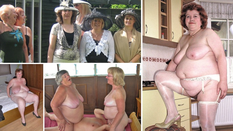 Dressed undressed old women fat