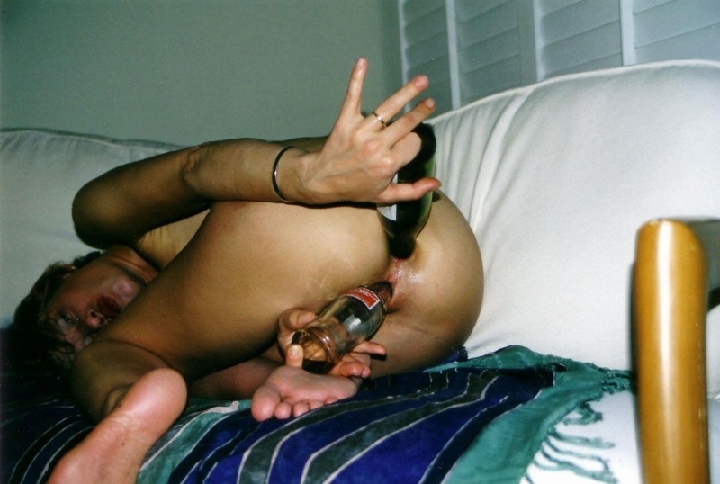Fisting with a bottle of Coca Cola