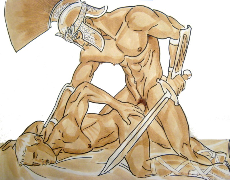 Naked ancient Greek Spartan