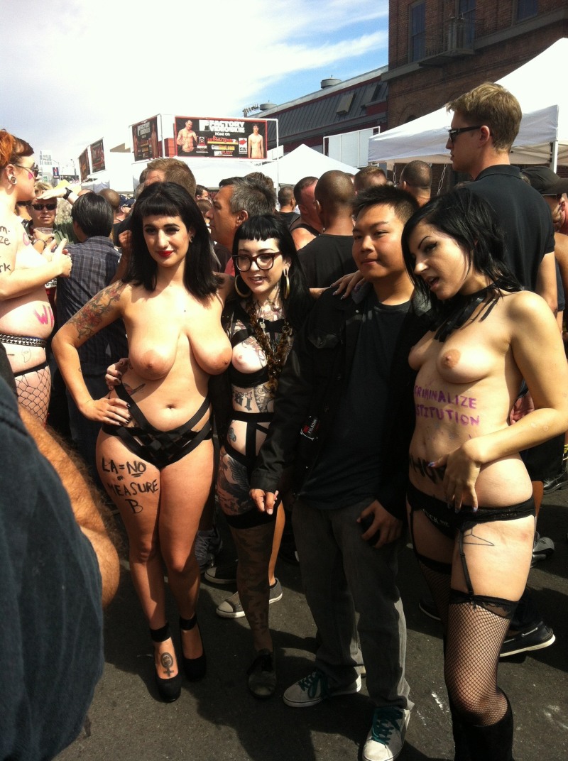 Parade of naked beautiful women