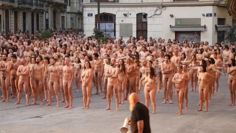 Naked people on the street