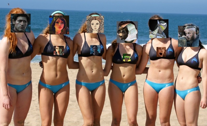 Group of women in swimsuits Private