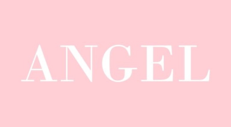 Pink inscription on a black background