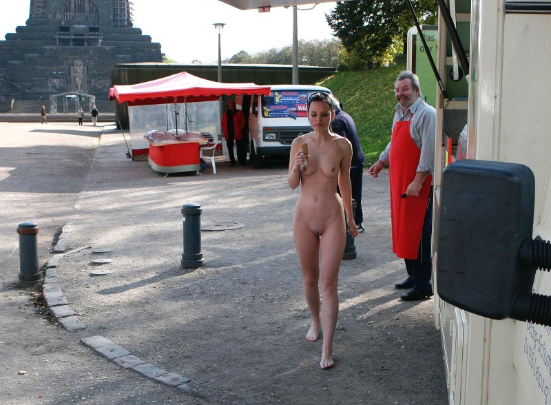Girls undressed in public
