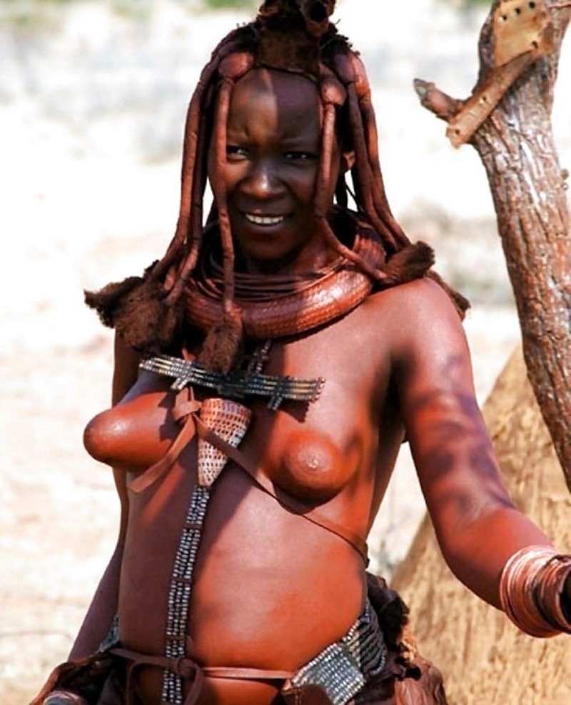 White woman in Africa nude