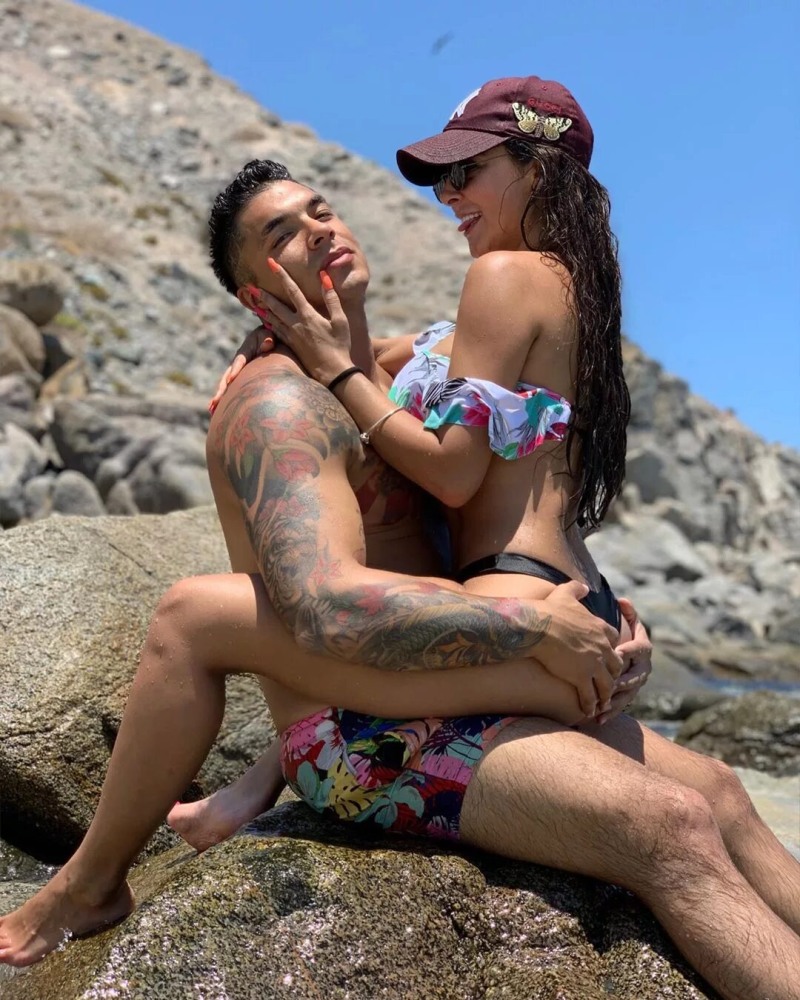 Mia Boyko with blue hair