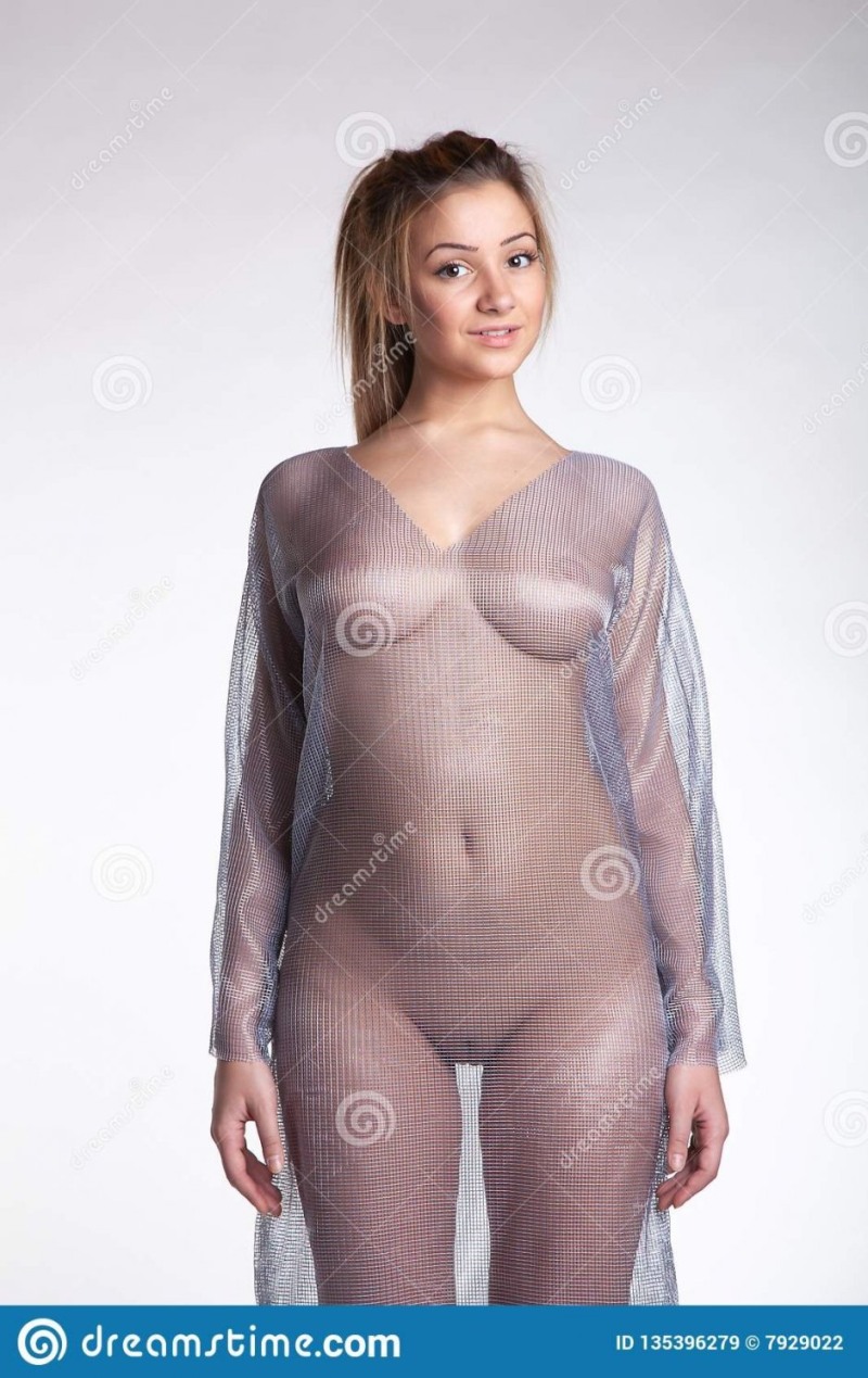 Naked women in mesh body