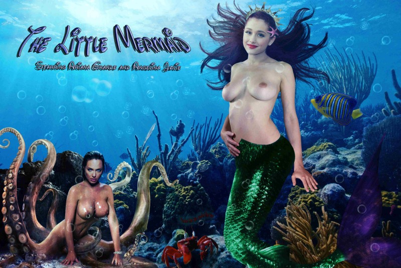 Mermaid with naked tits in the film