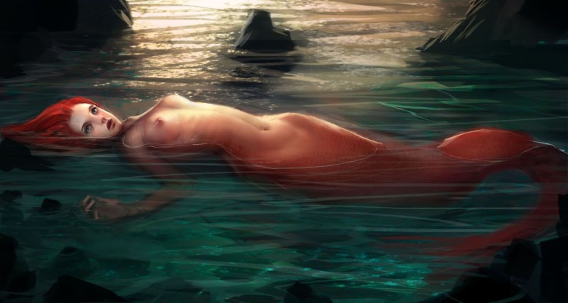 Mermaid with the head of fish