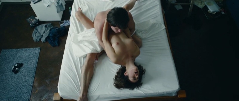 Girls naked on a log