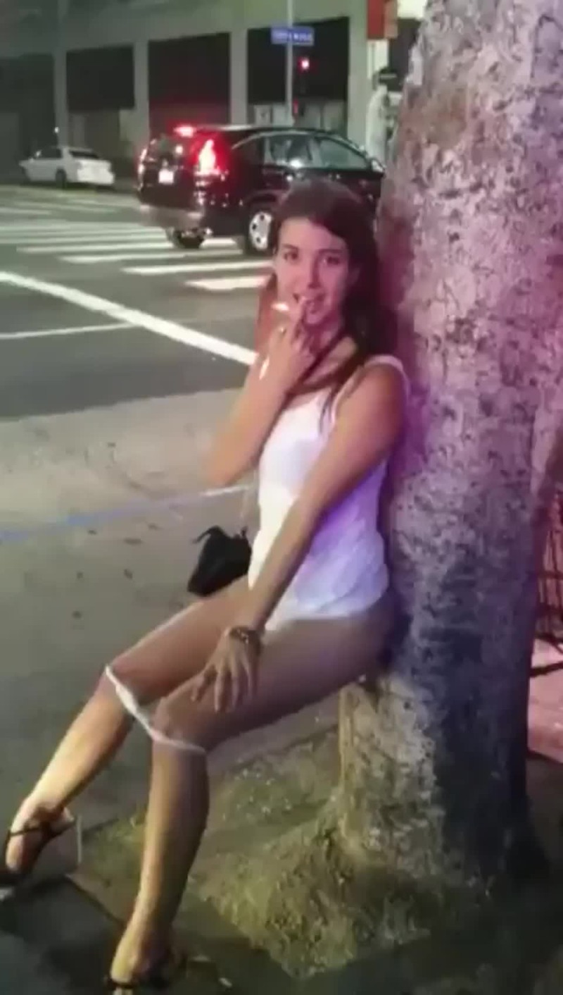 Young Girl Relieving Herself Woods Peeing