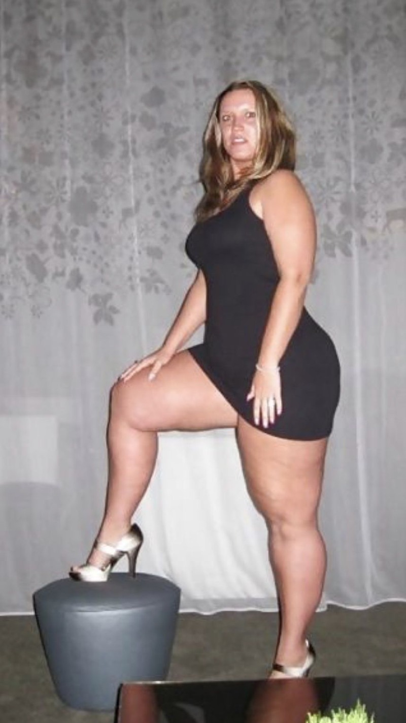 Fat girl with a big back