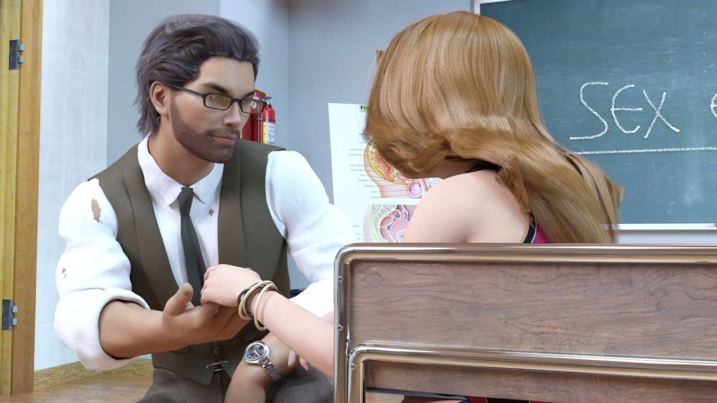 Naked teachers in stockings