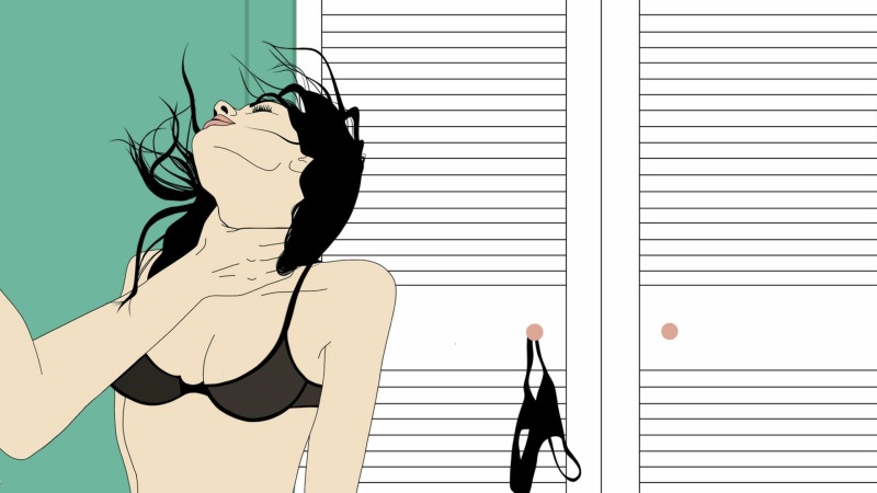 Lesbian Strangles Girlfriend for Sexual Pleasure