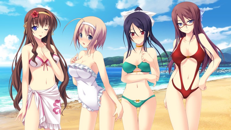 Anime girls in swimsuits