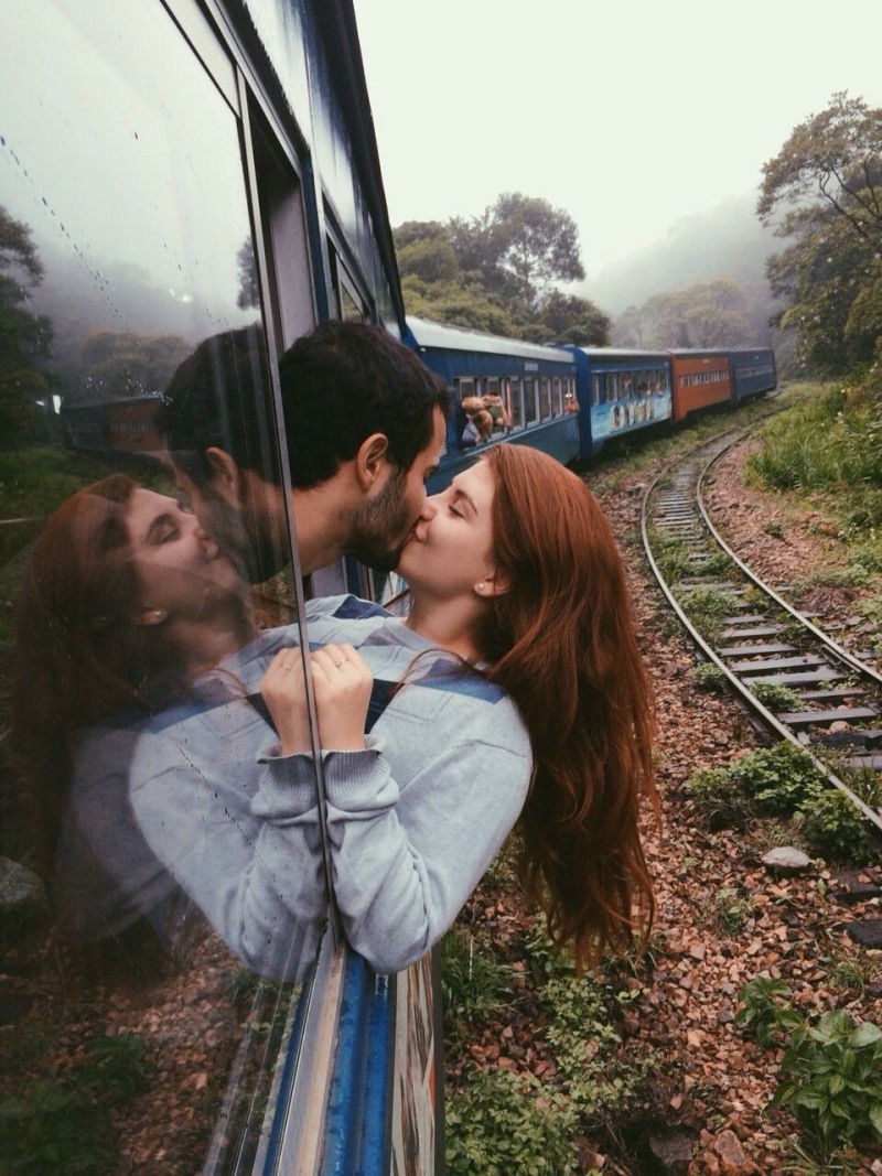 Lovers on the train