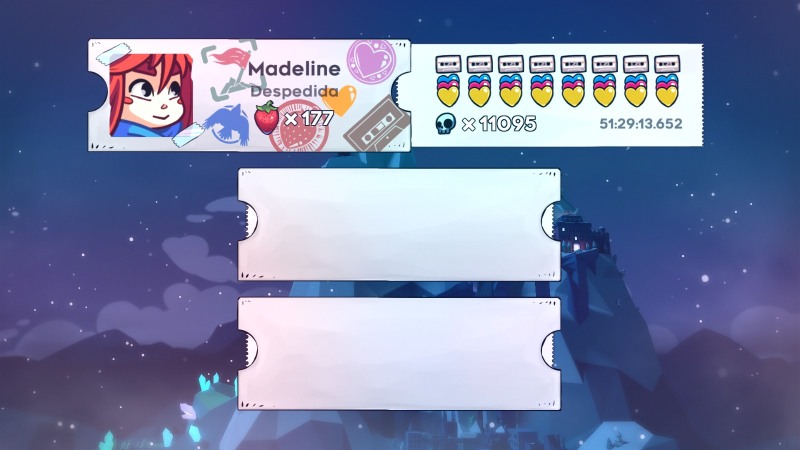 Celeste game menu