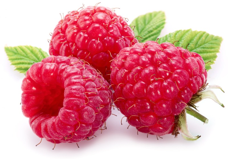 Raspberry on a white background