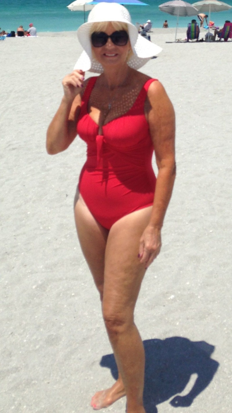 Hairy mature in swimsuits