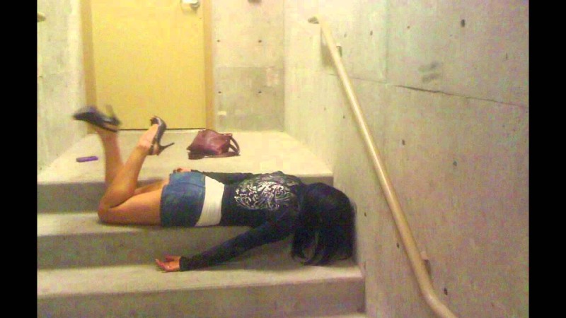 A beautiful drunk girl