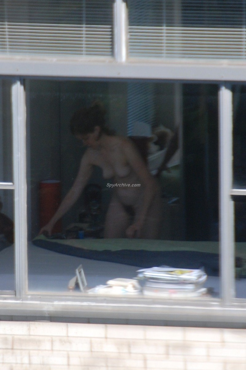 Naked girls on the windowsill