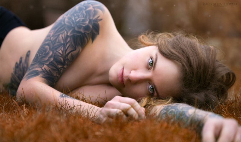 Tattoo on a hollow for a girl