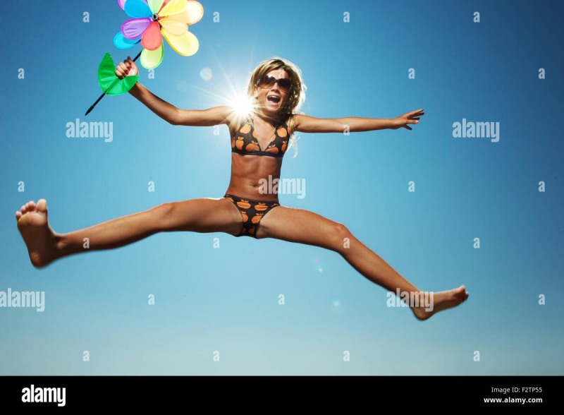 Jumping on Trampoline Masturbating XXX Photo