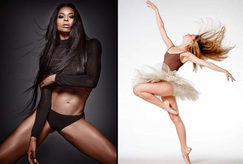 A beautiful girl is dancing