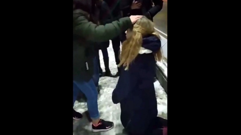 The girl was put on a stake